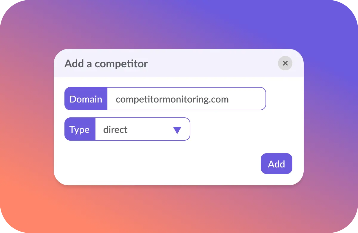 Add a competitor